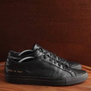 Common Projects Sneakers Unisex SZ EU 40 US W10 M7 BLK Achilles Low Leather Shoe